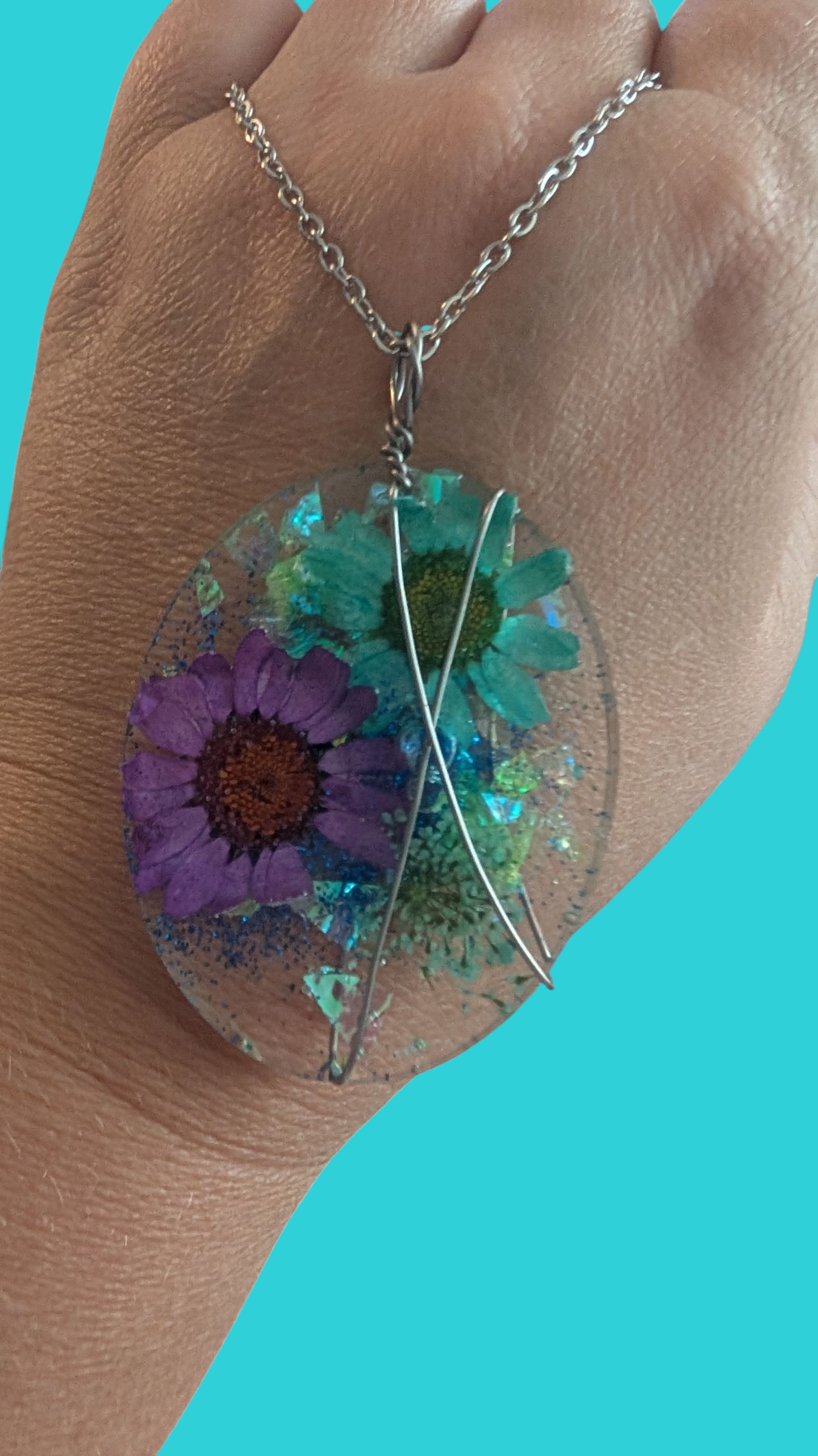 Enchanted flower pendant