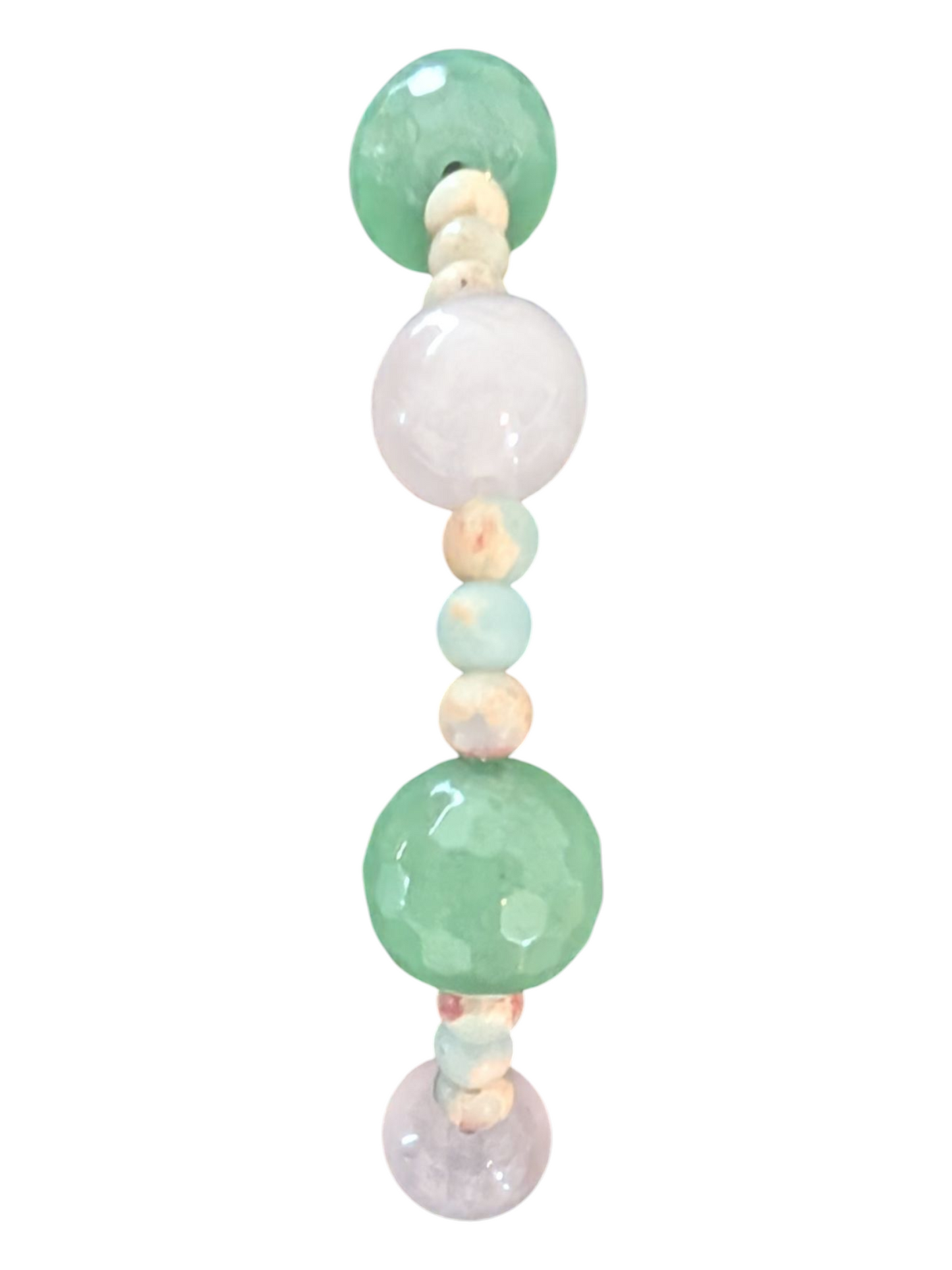 Green aventurine and rose quartz bracelet