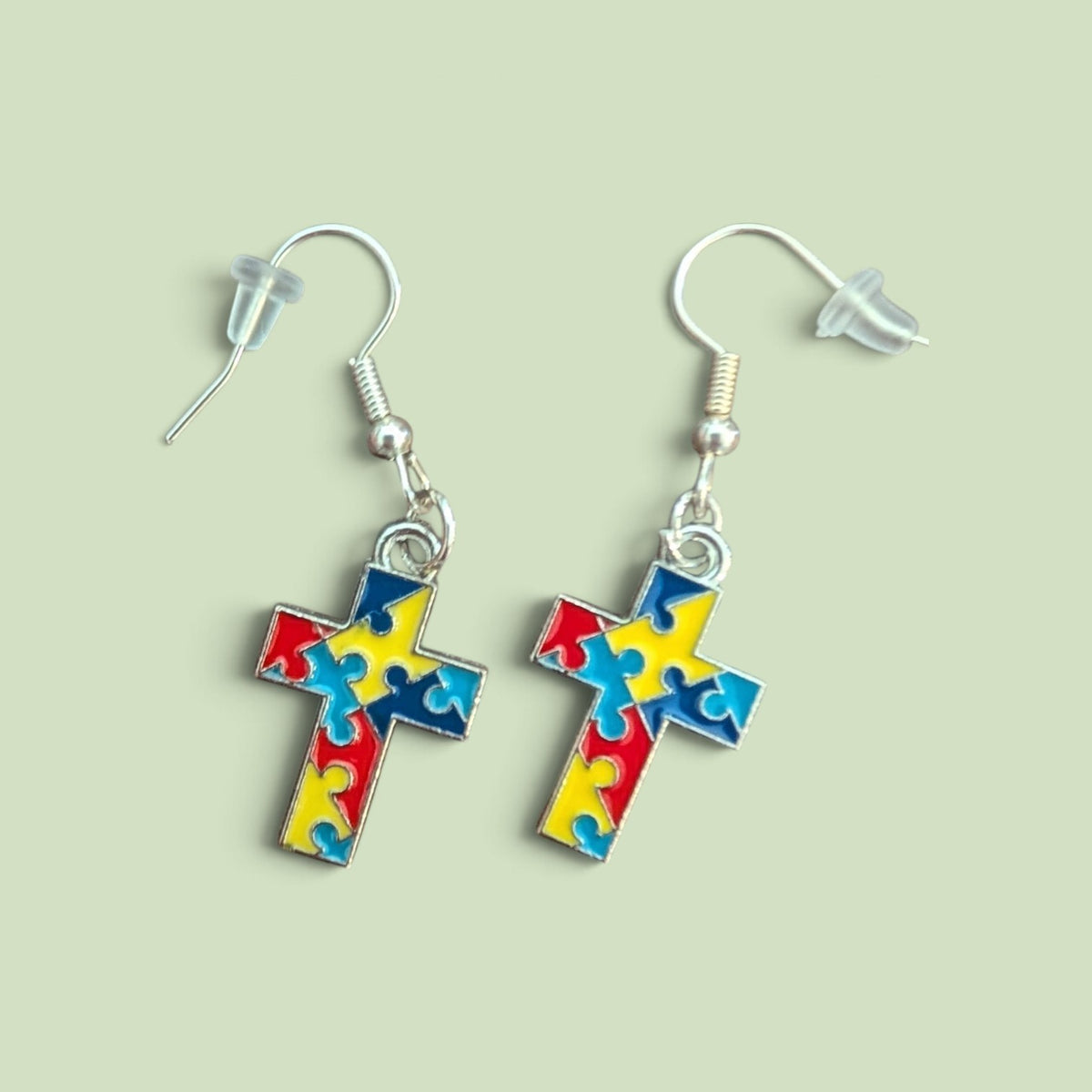 Autism Cross Earrings