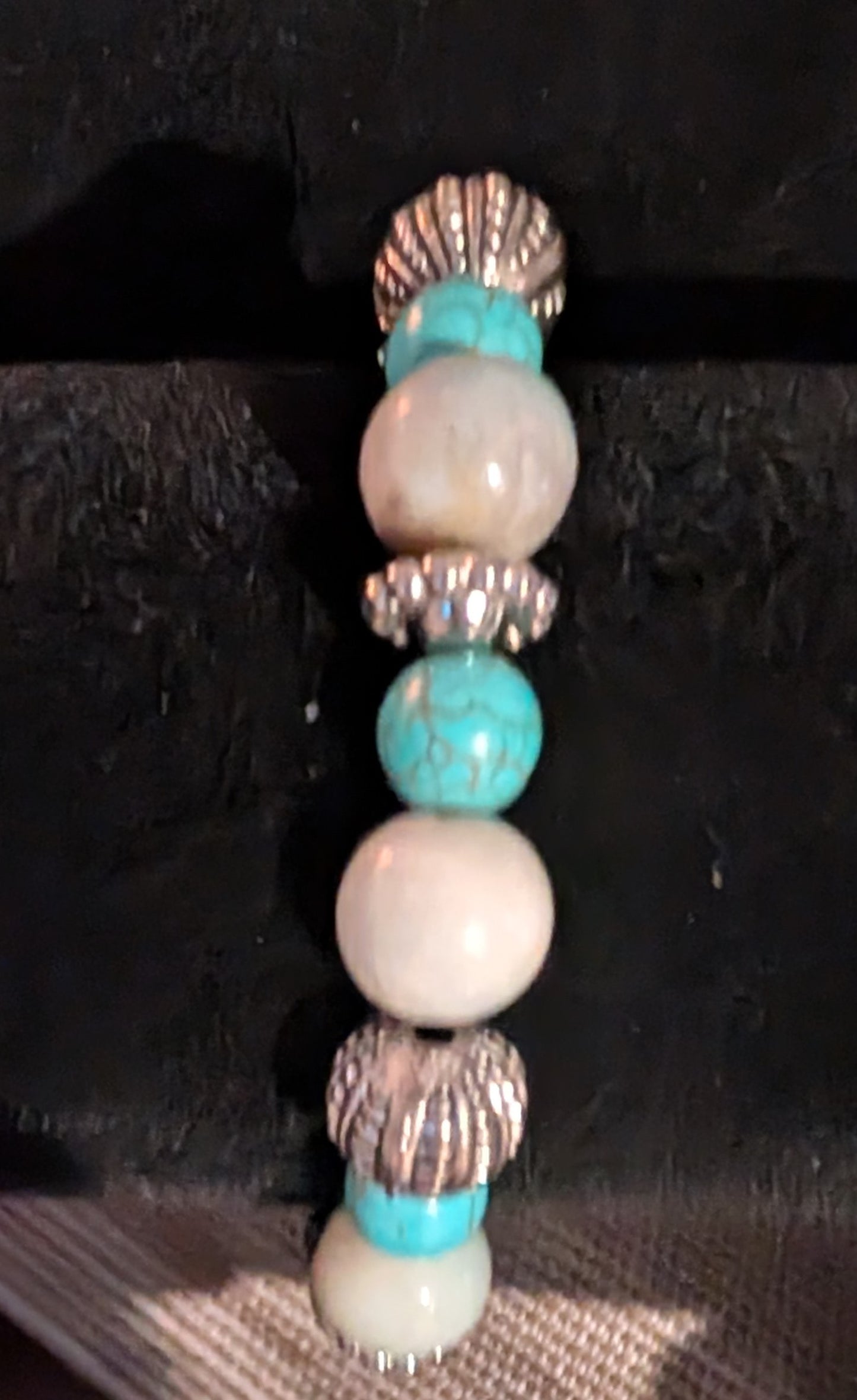 Turquoise and brazilian amazonite bracelet