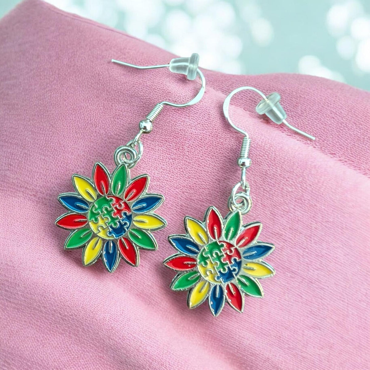 Sunflower Puzzle Earrings