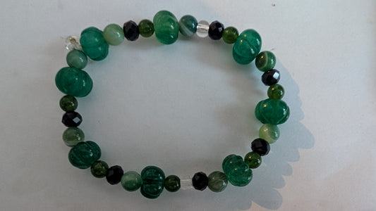 Jade pumpkin bracelet